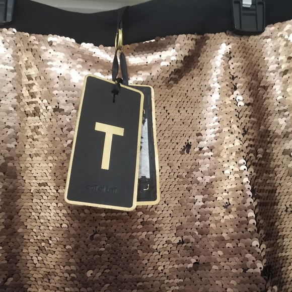 Ted Baker London Bronze Sequin Mini Skirt - Picture 4 of 7